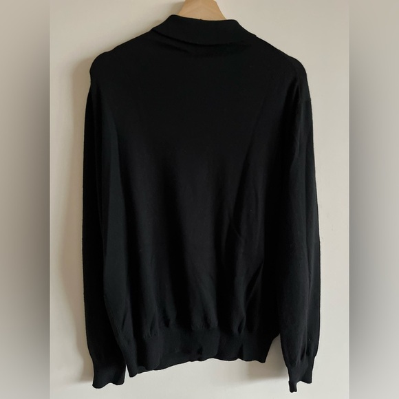 Manrico Cashmere Manhattan 100 Percent Cashmere quarter button polo - Picture 9 of 14